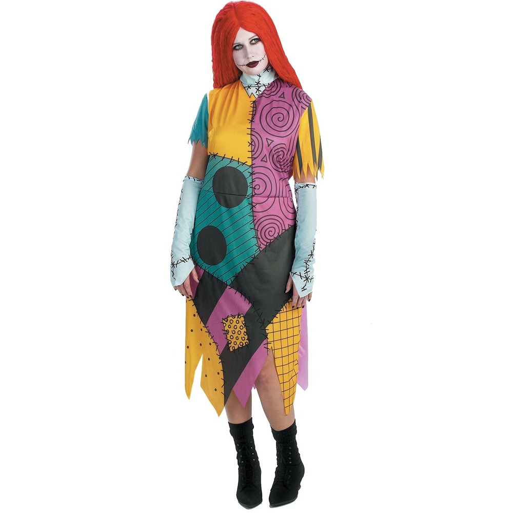 Disguise Sally Costume Patchwork Dress Wig Set Nightmare Before Christmas 18-20